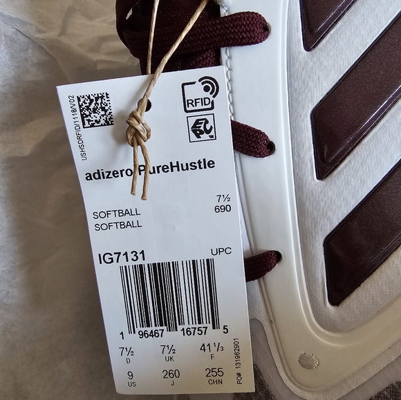 Adidas adizero PureHustle 3 Elite "Ftwr SOFTBALL SHOES WOMEN'S - Picture 12 of 14